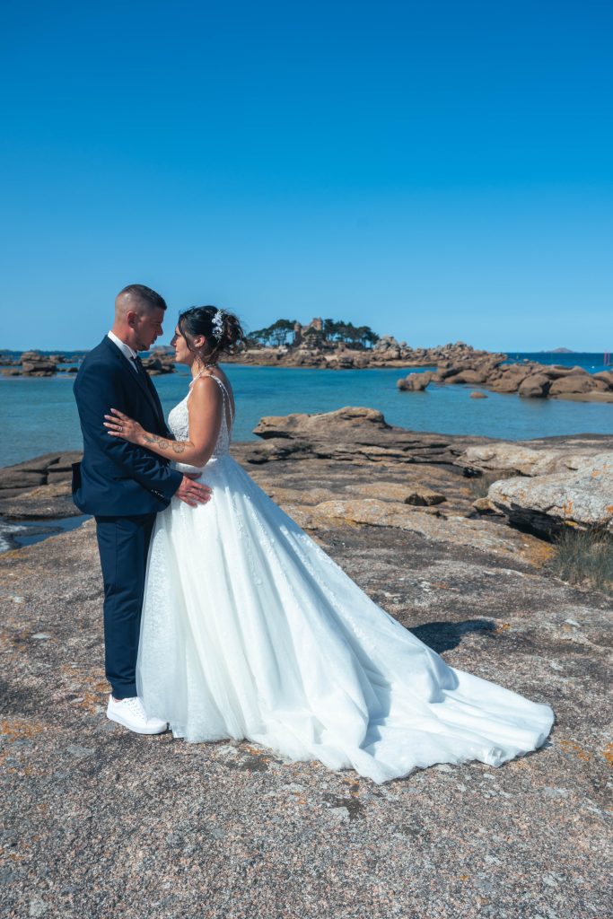 Mariage : Séance couple en bord de mer Cotes d'Armor